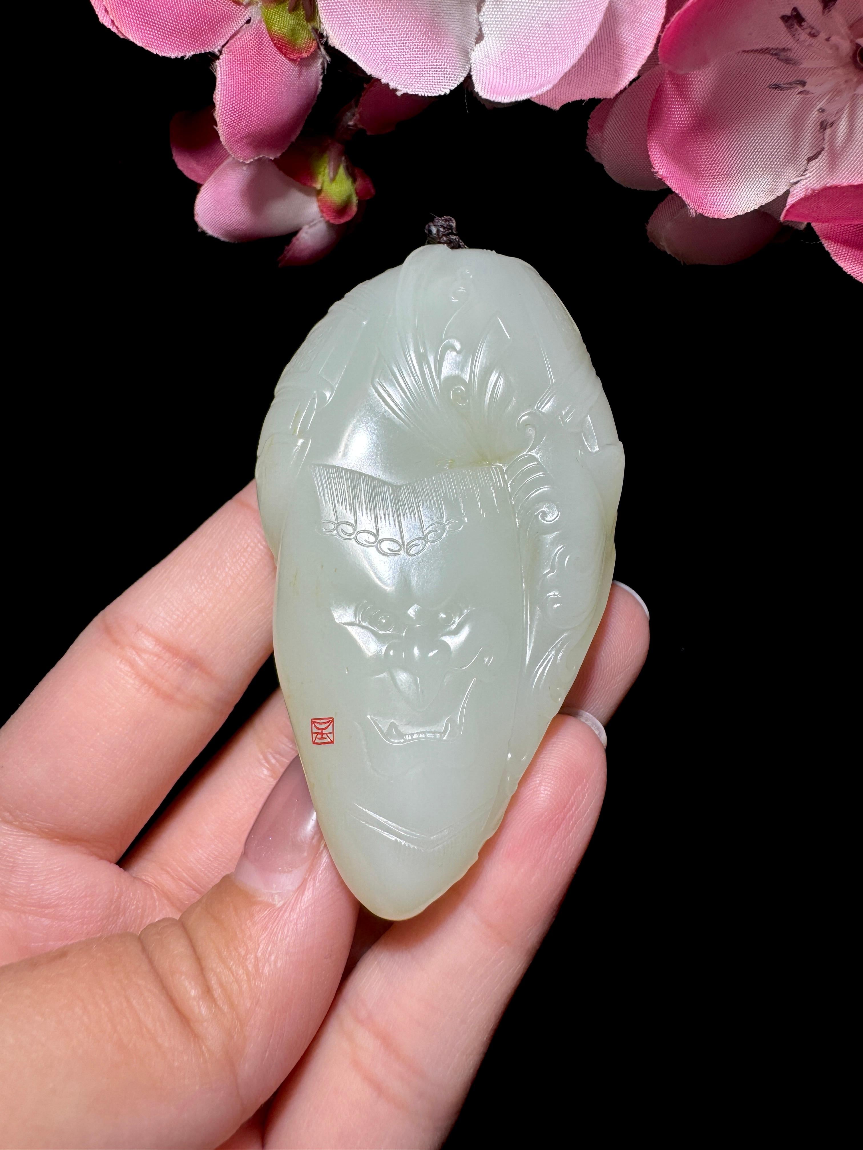 和田玉籽料白玉武将（81.2g）