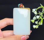 和田玉糖白玉平安无事牌（88.2g）