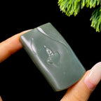 和田玉沙枣青悟道无事牌（41.8g）