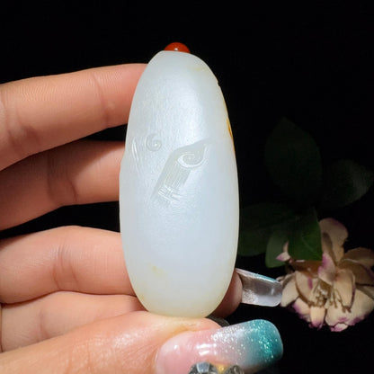 和田玉籽料挂件关公（58.9g）
