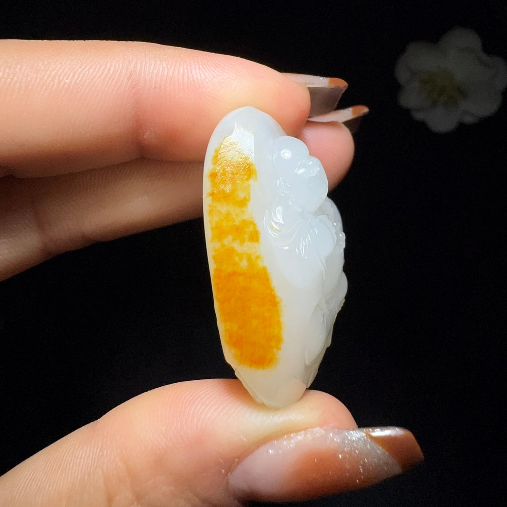 和田玉籽料挂件佛公（22.2g）