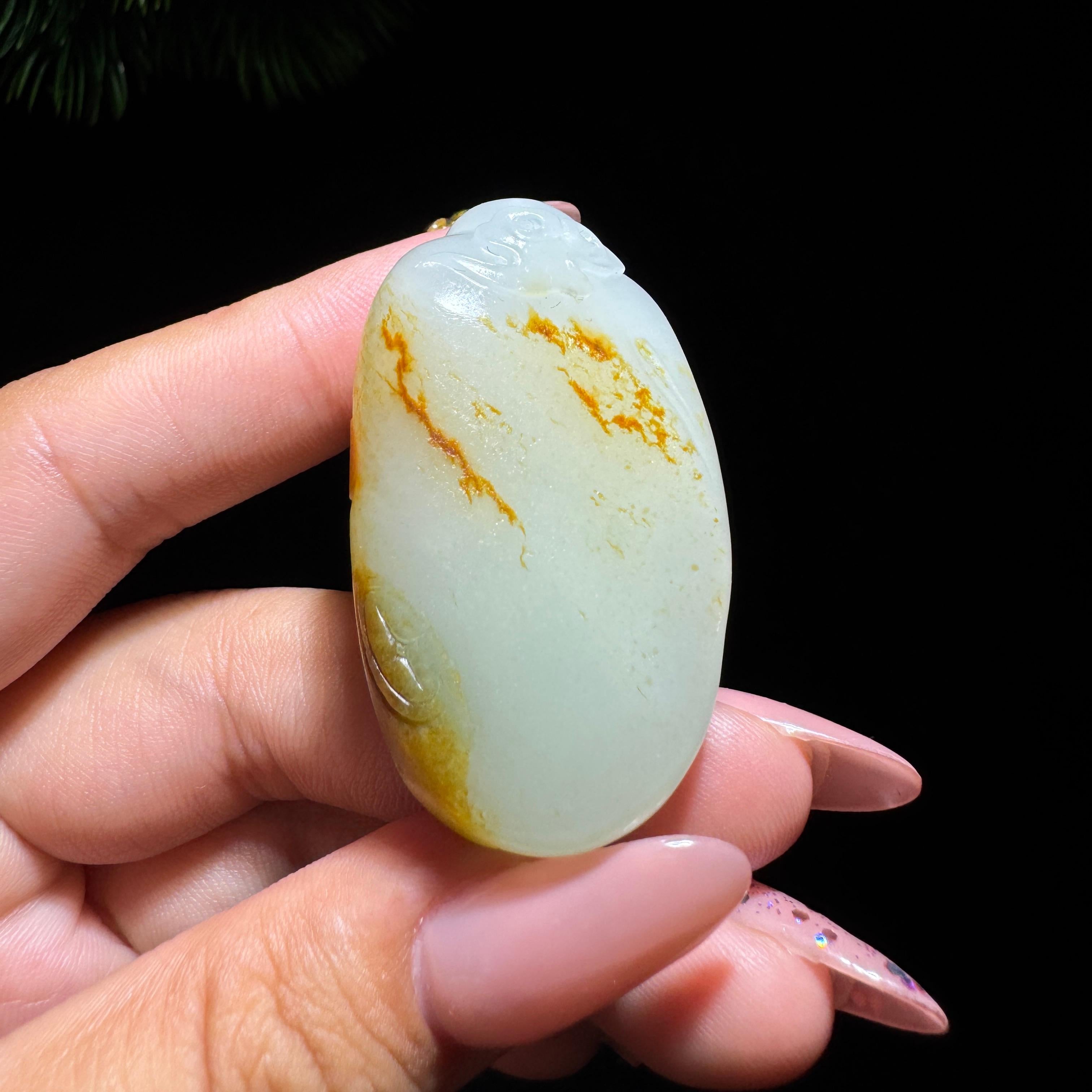 和田玉籽料红皮佛公（34.0g）