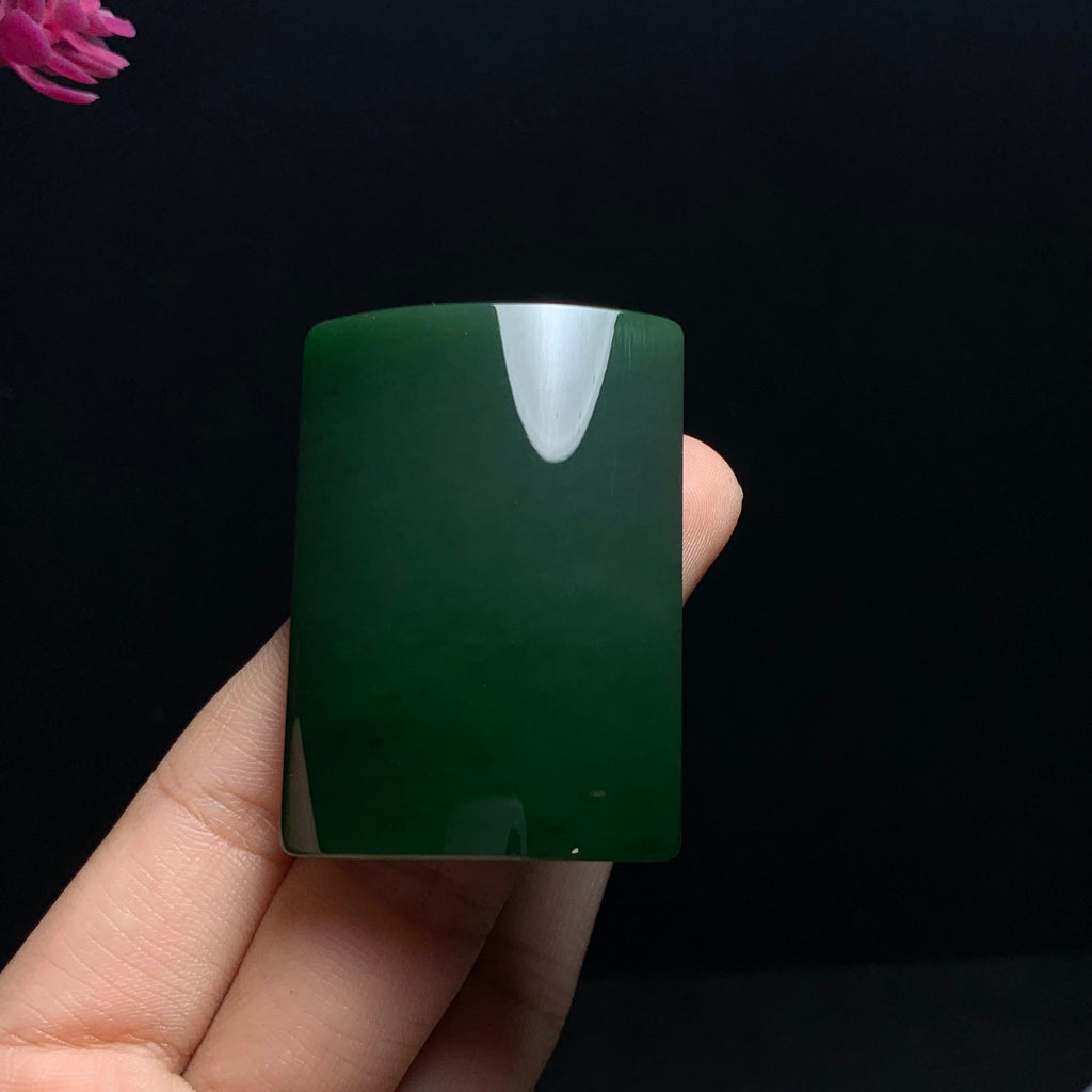 和田碧玉菠菜绿无事牌（36.0g）