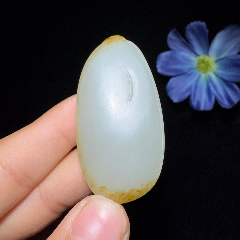 和田玉籽料平安无事牌（29.3g）