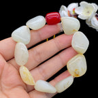 和田玉洒金皮【精品手串】（57.3g）