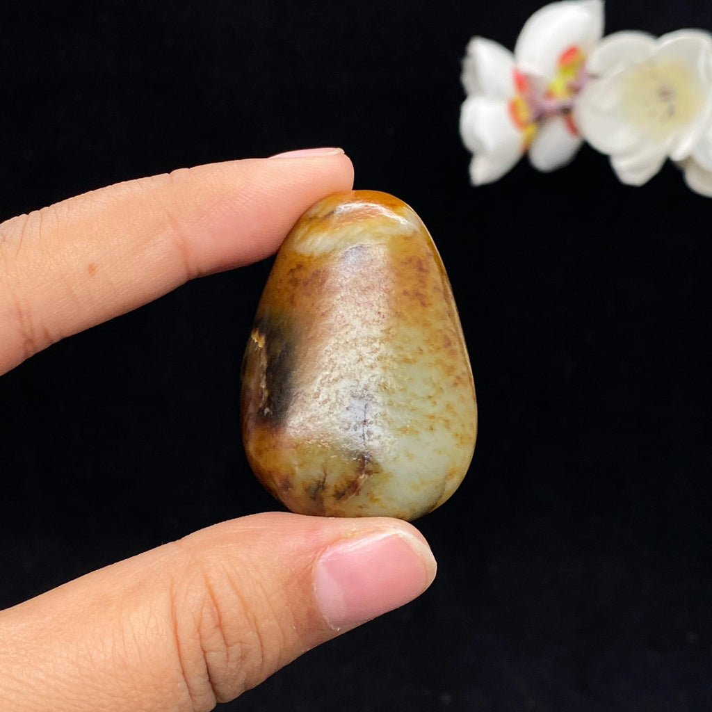 和田玉聚黄皮籽料挂件（37.2g）