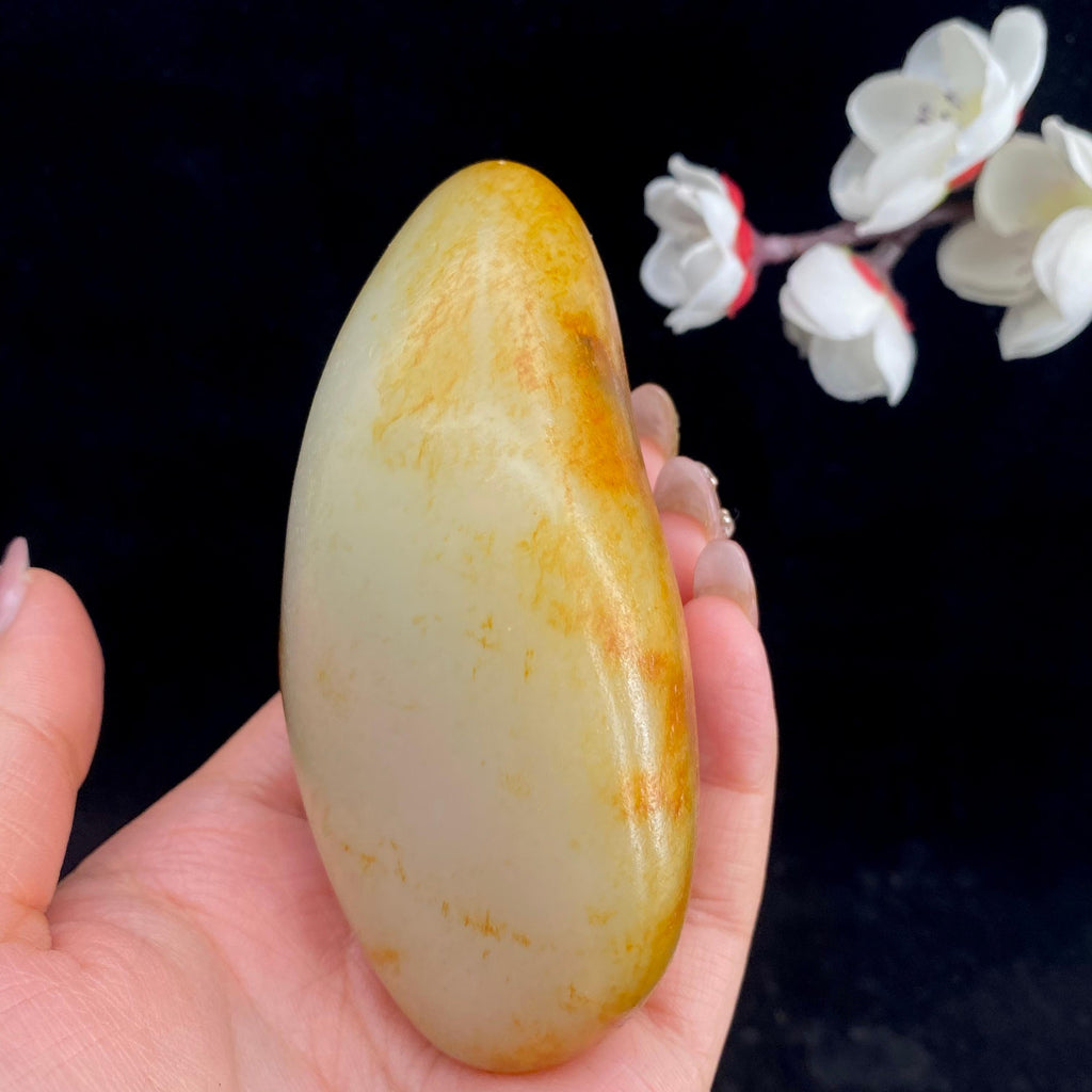 和田玉聚黄皮籽料原石（338.5g）