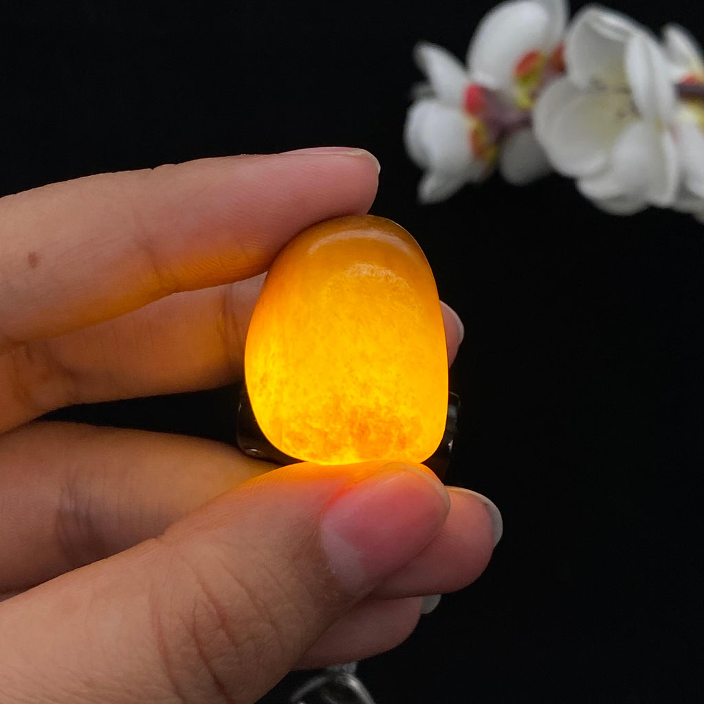 和田玉满黄皮籽料吊坠籽（13g）