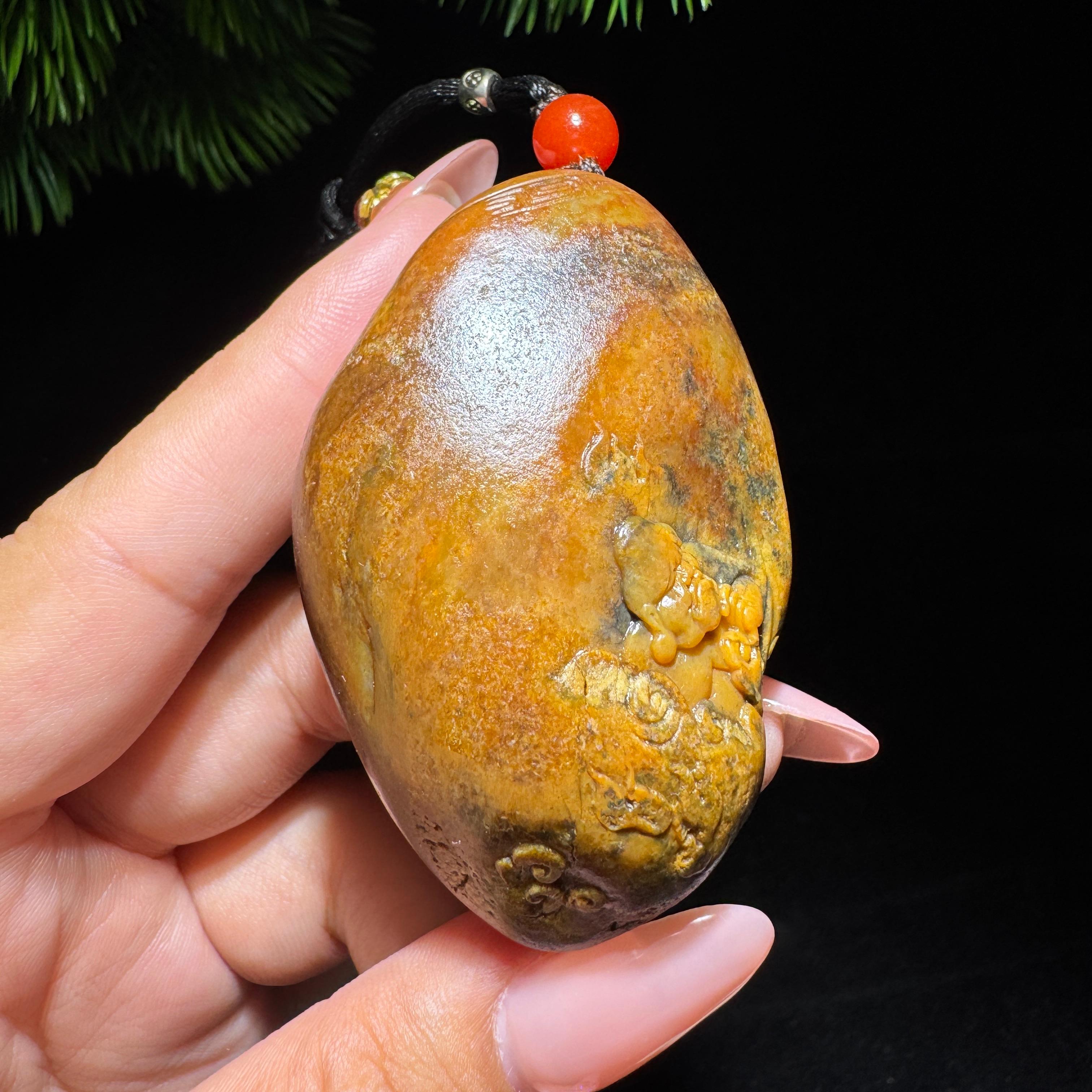 和田玉籽料黄沁钟馗（86.0g）