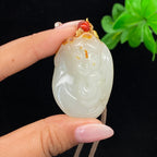 和田玉白玉籽料【大象】挂件（34.7g）