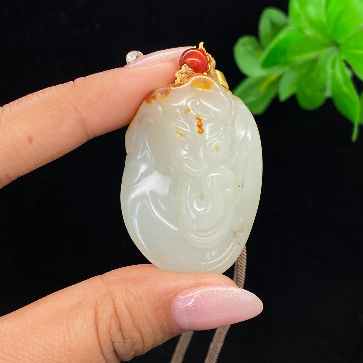和田玉白玉籽料【大象】挂件（34.7g）