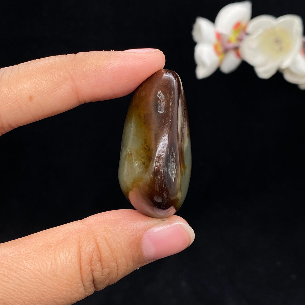 和田玉聚红皮籽料挂件（37.3g）