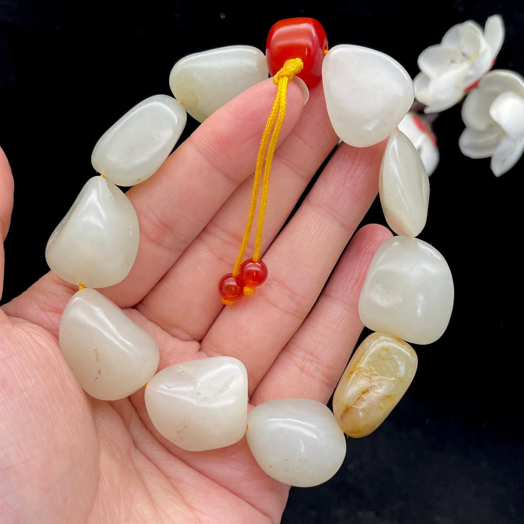和田玉白玉籽料【精品手串】（83.3g）