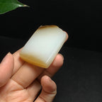 和田山料糖白玉无事牌挂件（39.2g）