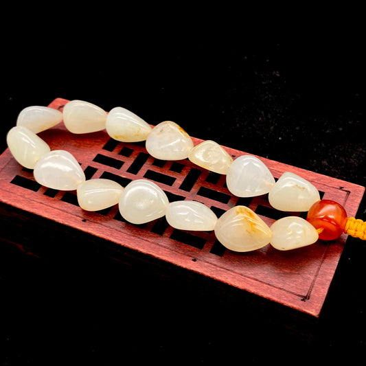 和田玉黄皮【精品手串】（25.7g）
