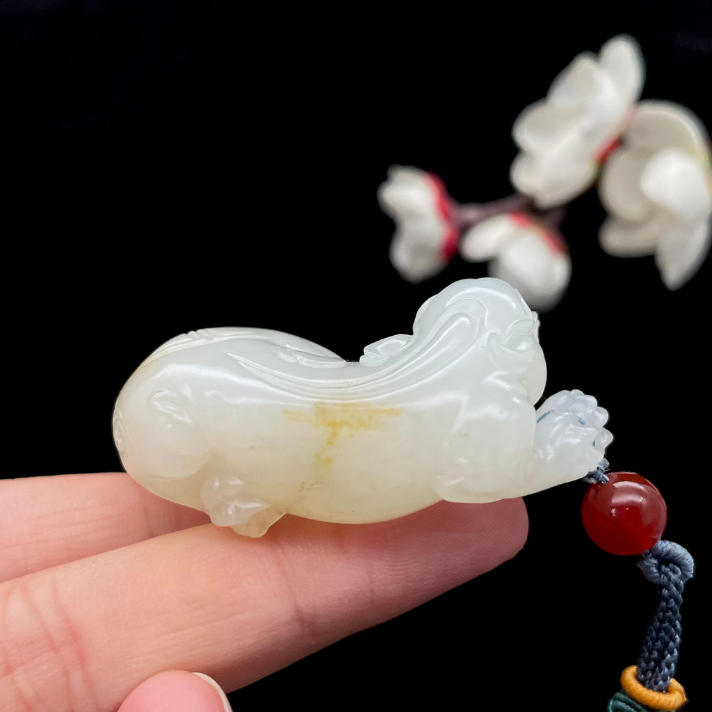 和田玉白玉籽料【貔貅】挂件（39.2g）