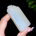 和田玉糖白无事牌（71.1g）