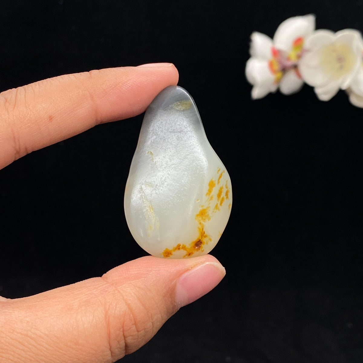 和田玉洒金皮青花籽料（21.3g）