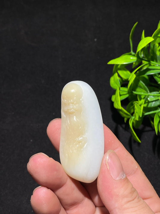 和田玉羊脂糖白寿星（37.8g）