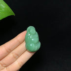 高品质碧玉粉青猫眼佛公挂件（19.3g）