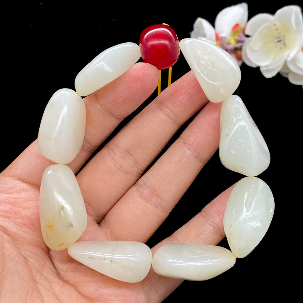 和田玉白玉籽料【精品手串】（107g）