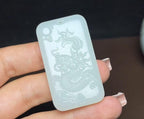 和田羊脂天山水龙牌（29.2g）