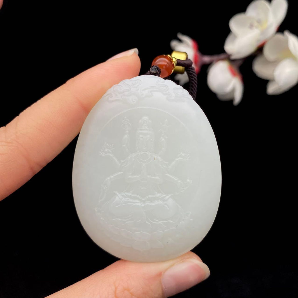 和田玉白玉【千手观音】（80g）