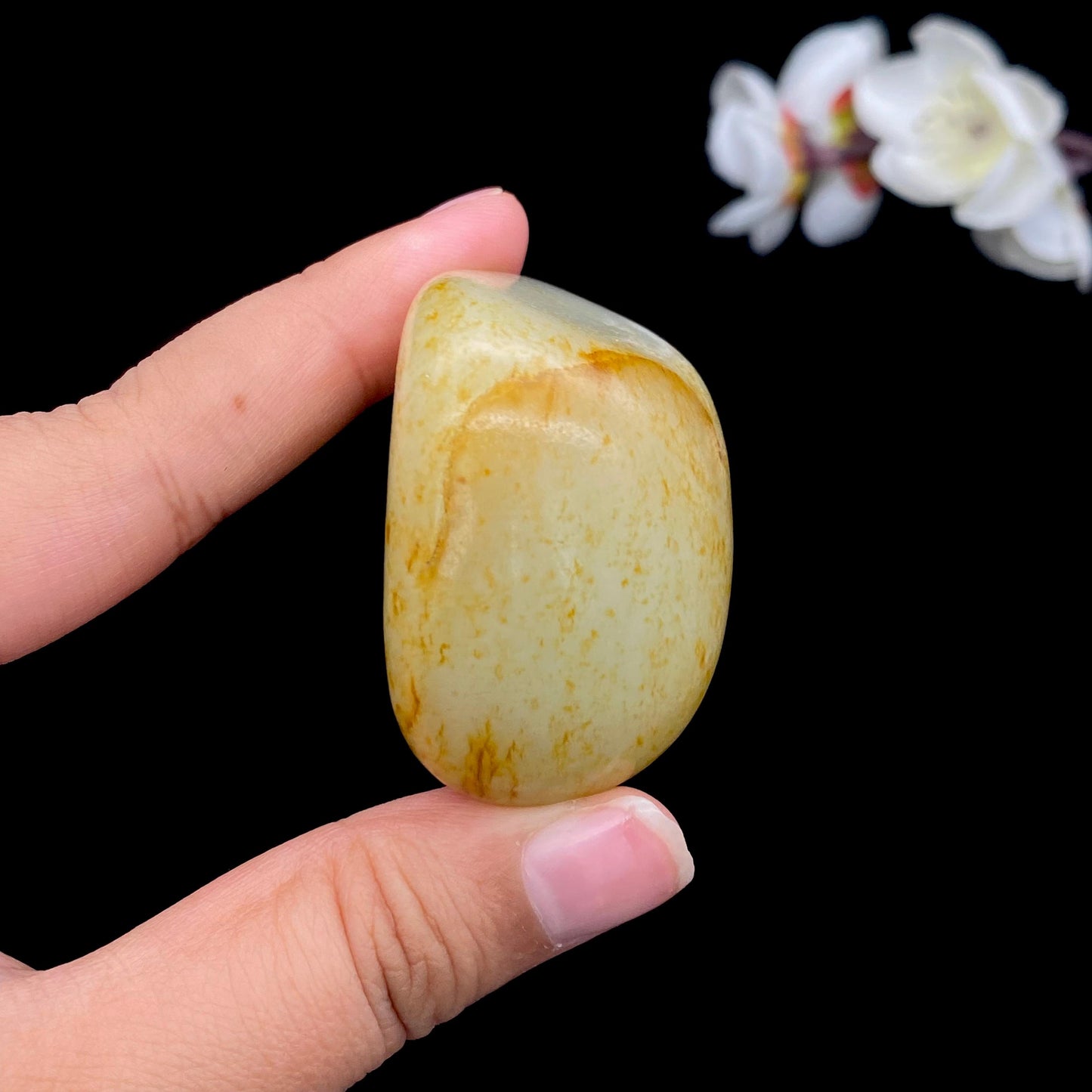 和田玉洒金皮籽料手把件（76.5g）