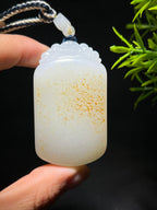 和田籽料洒金皮无事牌（76.8g）