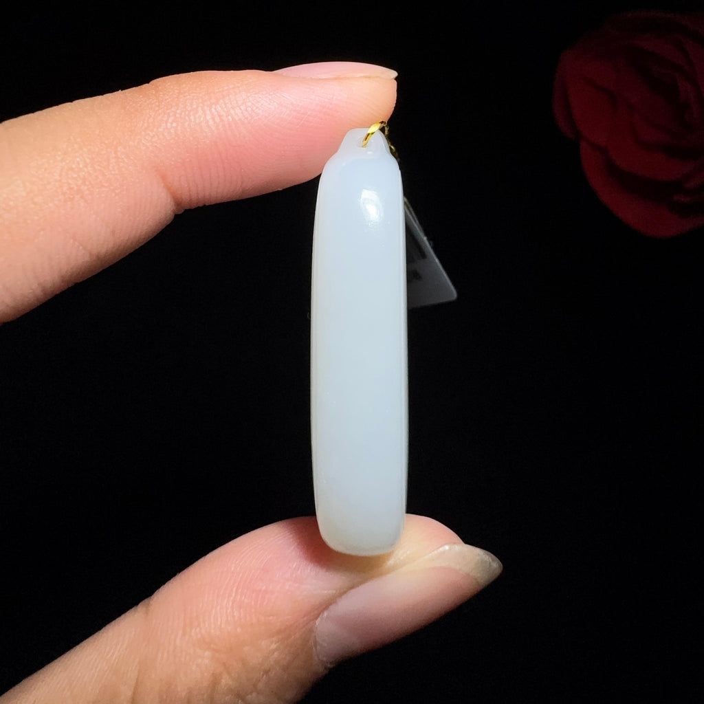 和田玉白玉平安无事牌（22.5g）