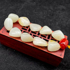 和田玉白玉带黄皮【精品手串】（69g）