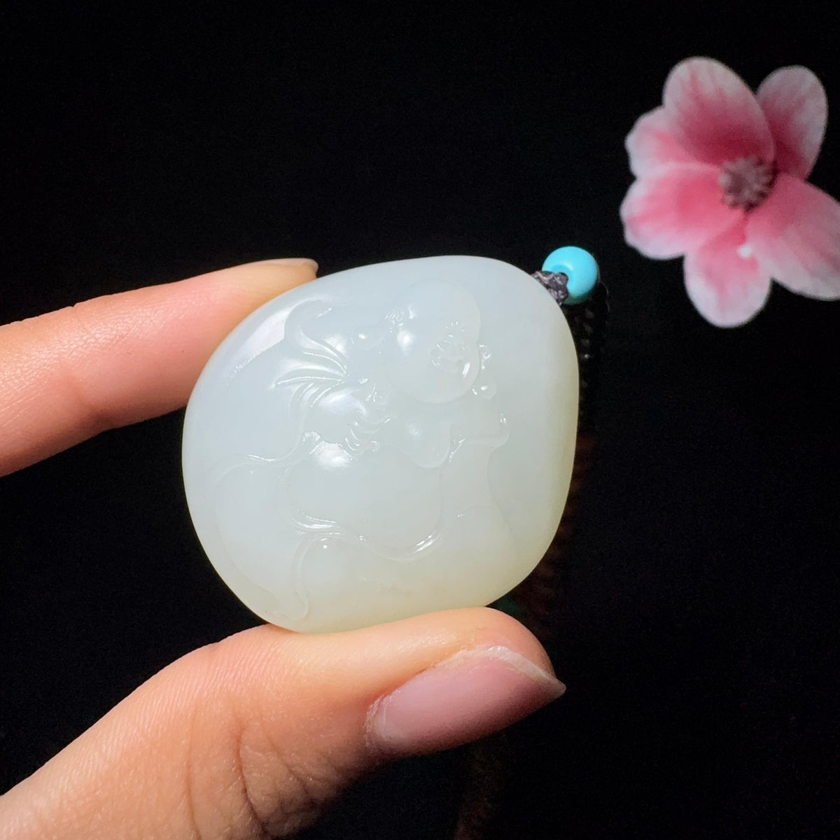 和田玉籽料挂件佛公（49.5g）