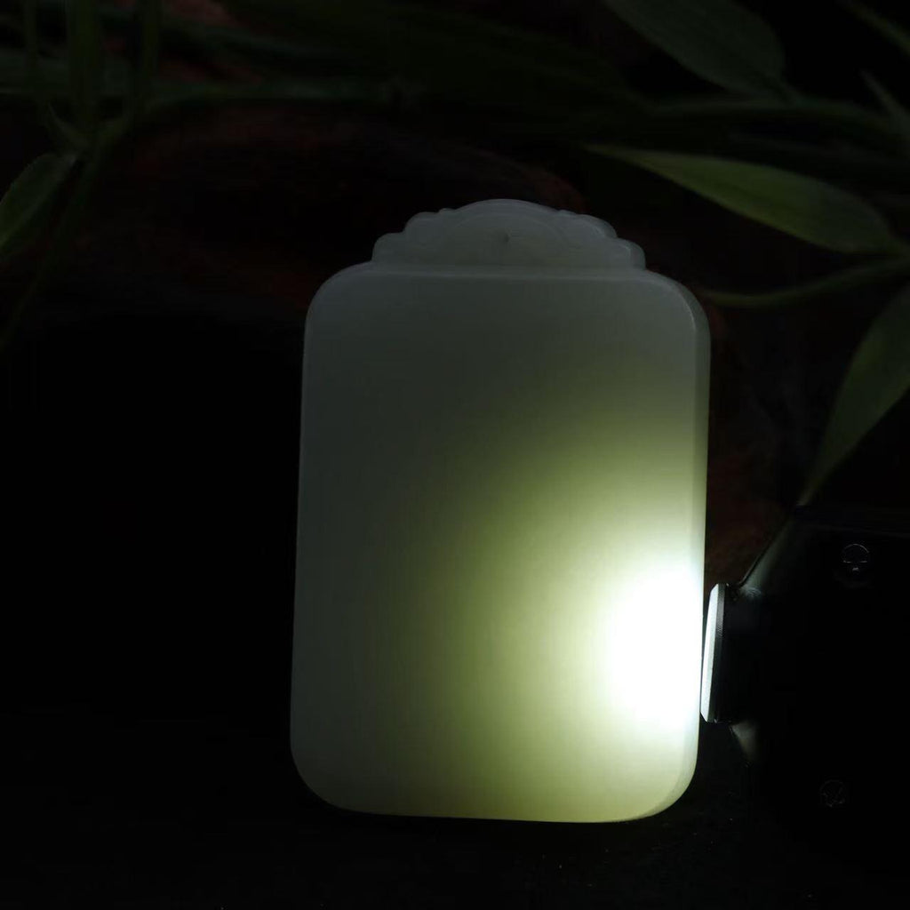 和田玉白玉无事牌（37.4g）
