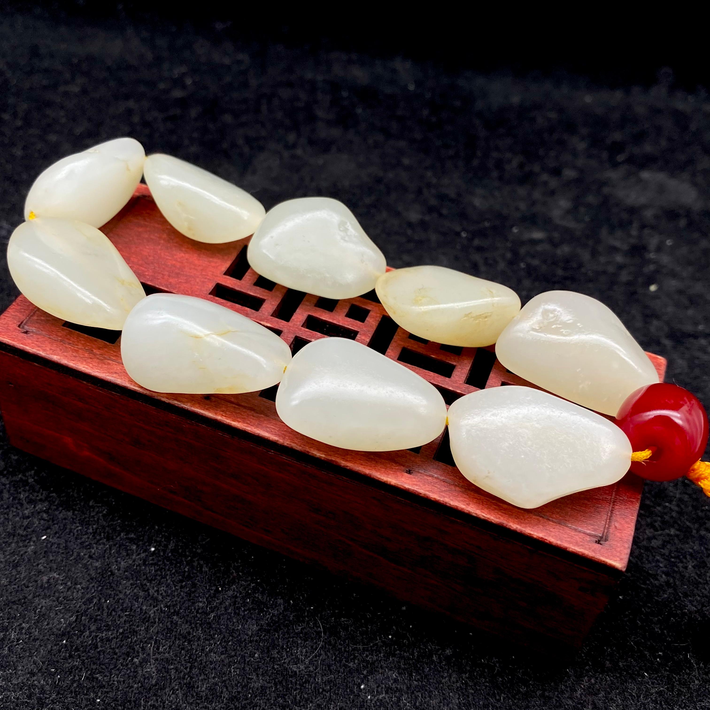 和田玉白玉【精品手串】（56g）