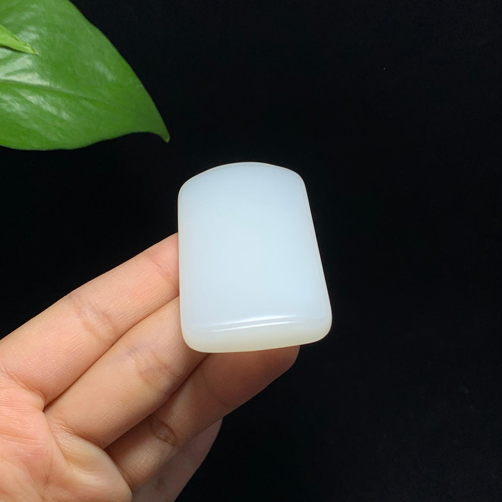 传承收藏级和田白玉籽料无事牌（49.5g）