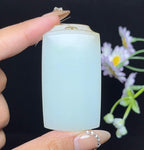 和田玉糖白带翠平安无事牌（48.3g）