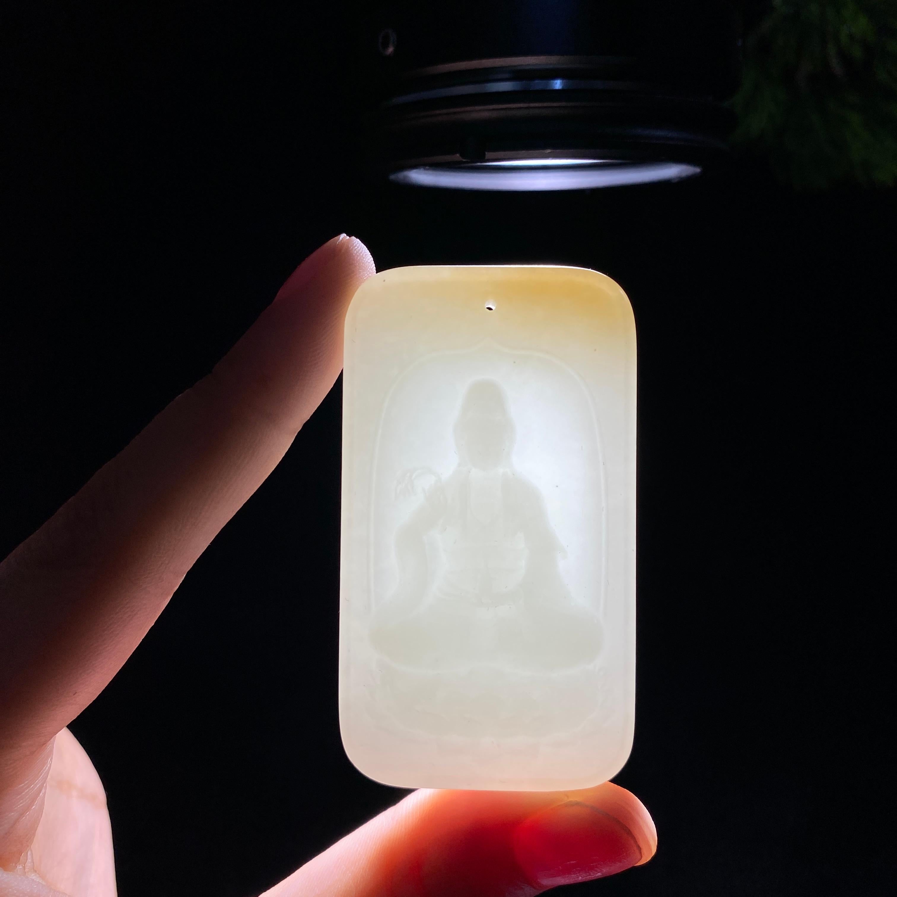 和田玉糖白观音（45.1g）