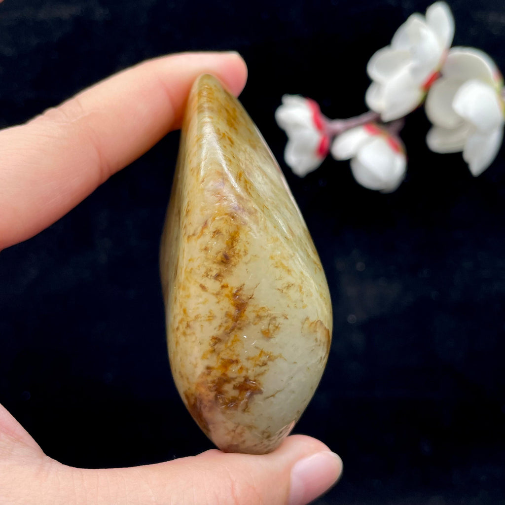 和田玉秋梨皮籽料手把件（176.6g）