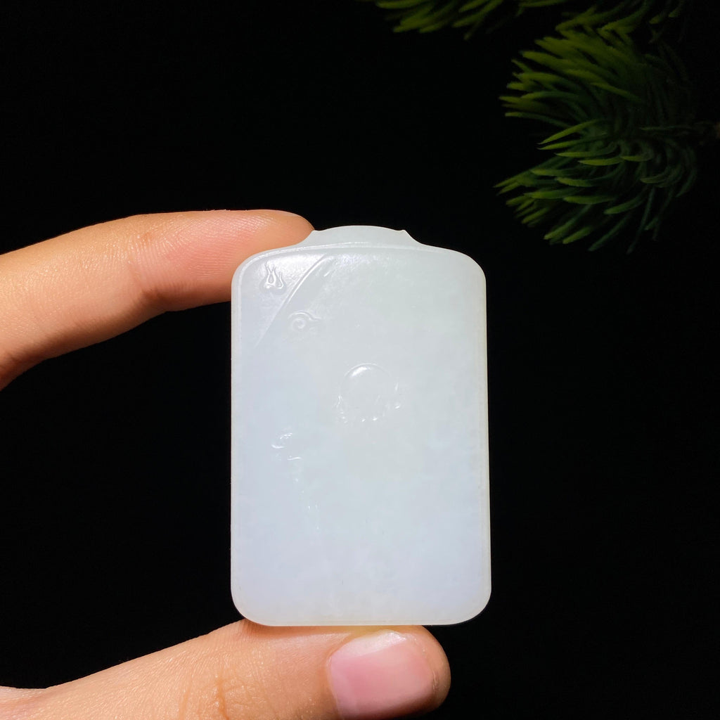 和田玉羊脂白玉无事牌（40.2g）