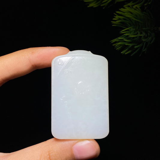 和田玉羊脂白玉无事牌（40.2g）