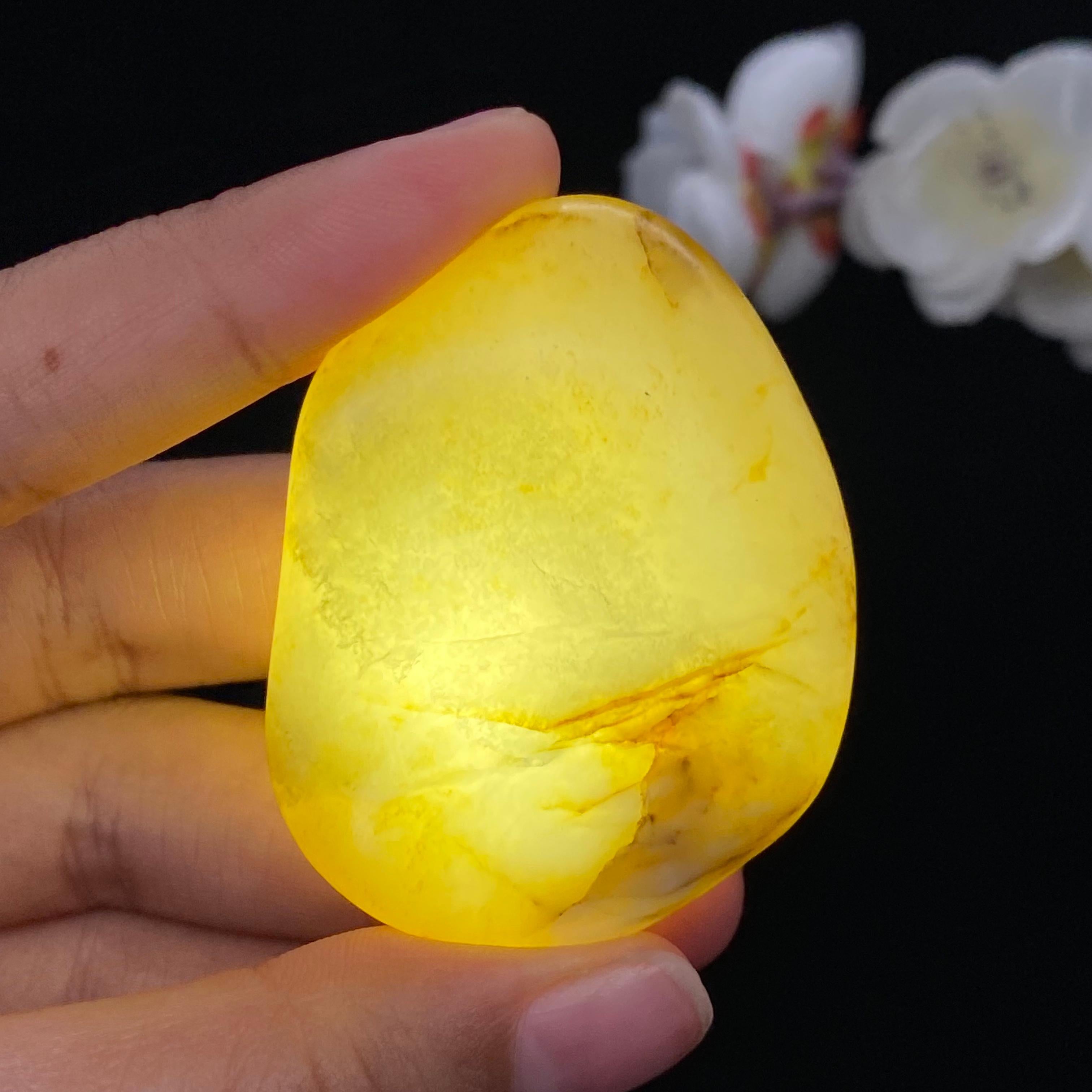 和田玉洒金皮青花籽料挂件（46g）