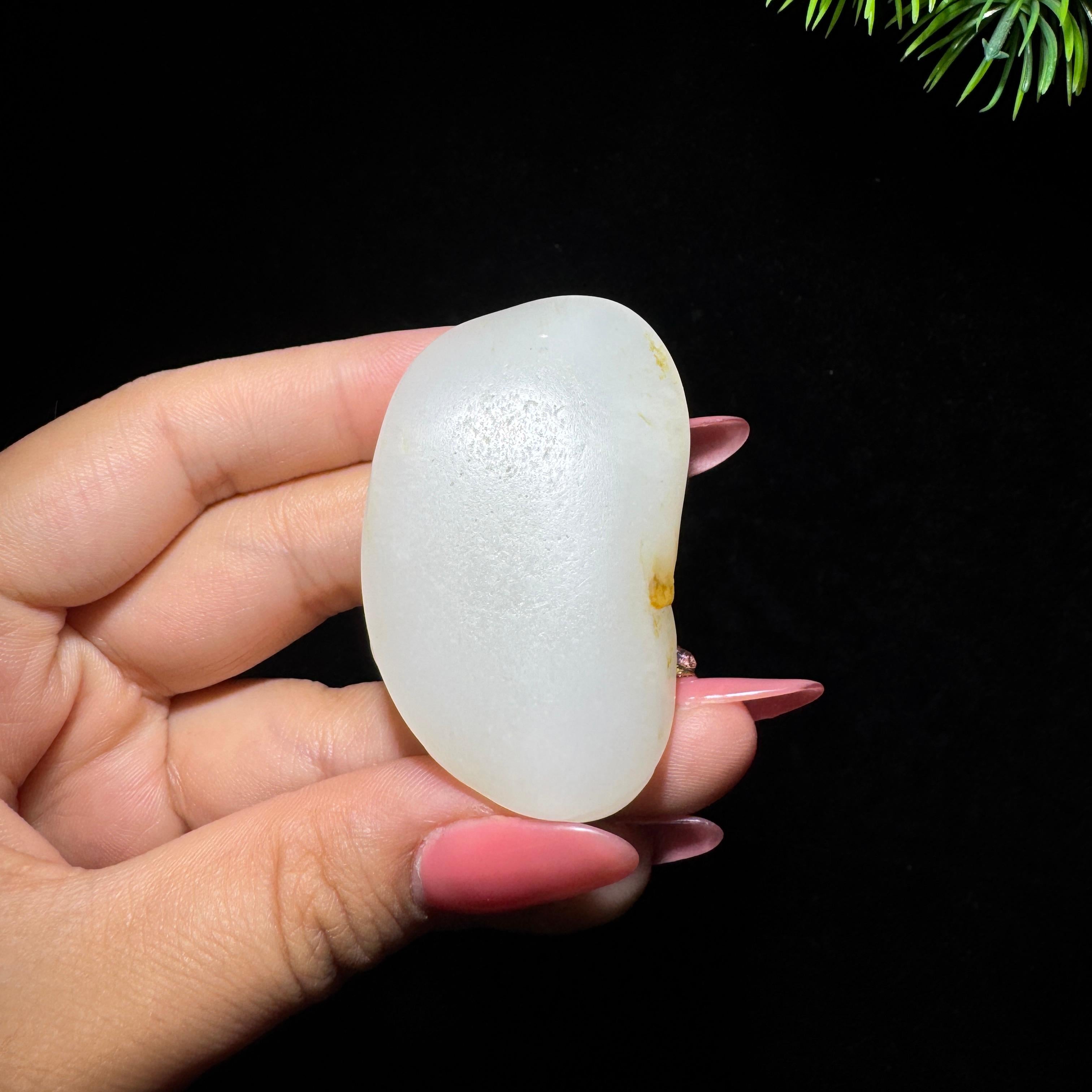 和田玉籽料撒金皮无事牌（40.5g）