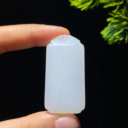 和田玉白玉平安无事牌90880115（17.7g）