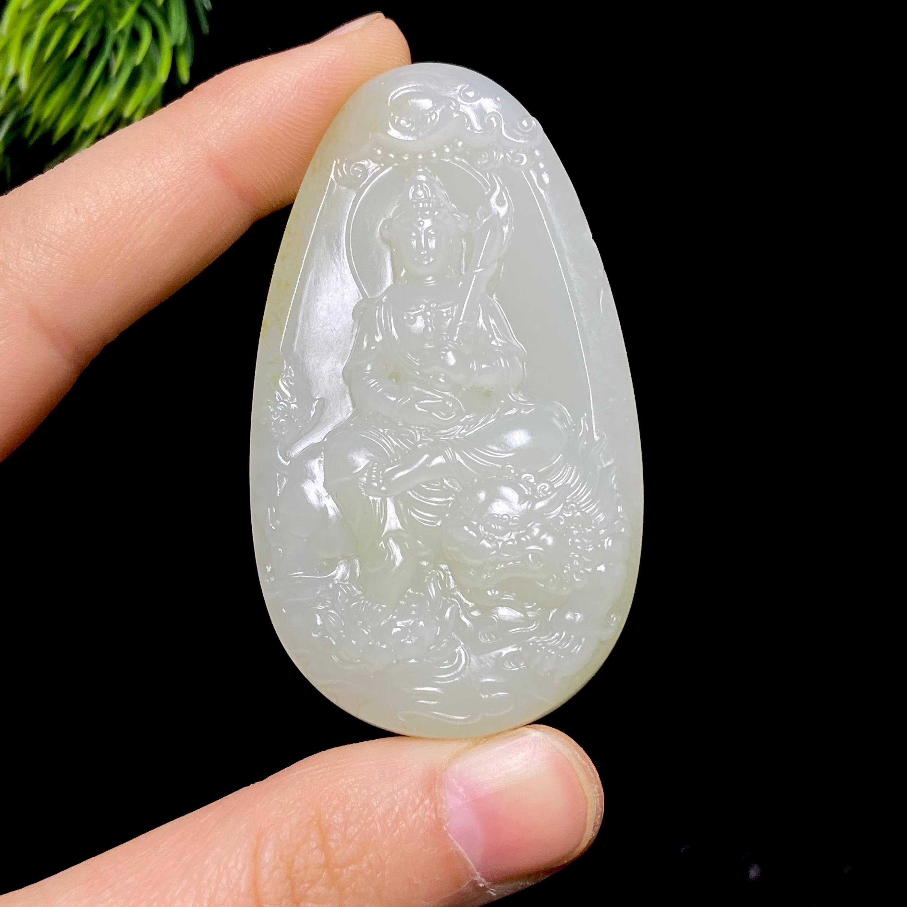 和田玉籽料文殊菩萨（47.3g）