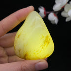 和田玉洒金皮籽料手把件（86.6g）