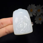 和田玉白玉挂件文书菩萨（34.6g）
