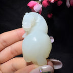 和田玉籽料手把件马到成功（78.5g）