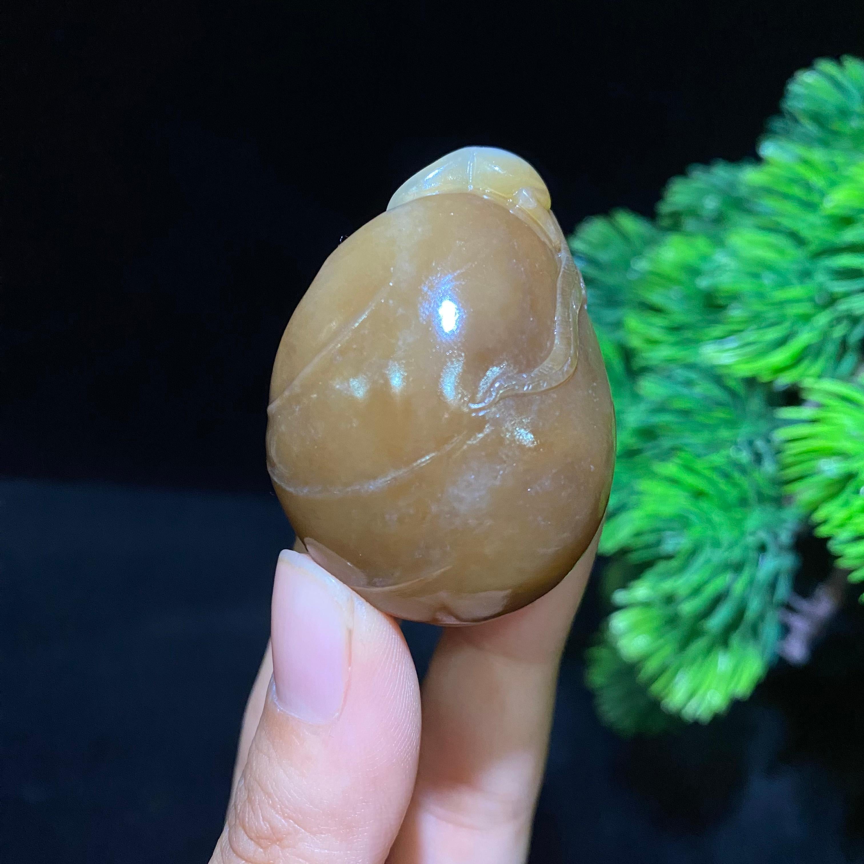 和田糖白玉封侯拜相挂件（61.2g）