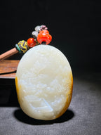 和田玉籽料山水牌（113.2g）