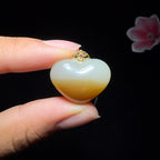 和田玉糖白爱心吊坠（5.2g）